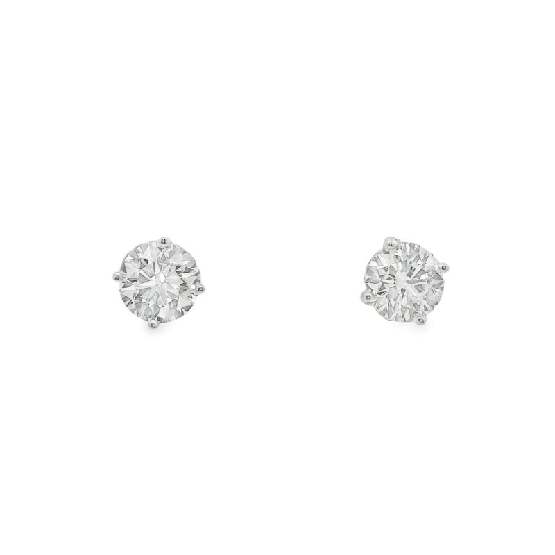 14K White Gold 1.02TCW Lab Grown Diamond Studs for Women