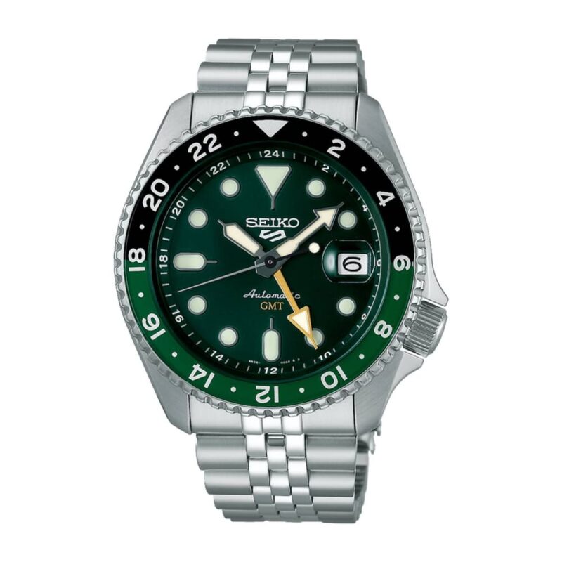 Seiko 5 Sport Stainless Steel GTM Automatic with a Green Dial SSK035