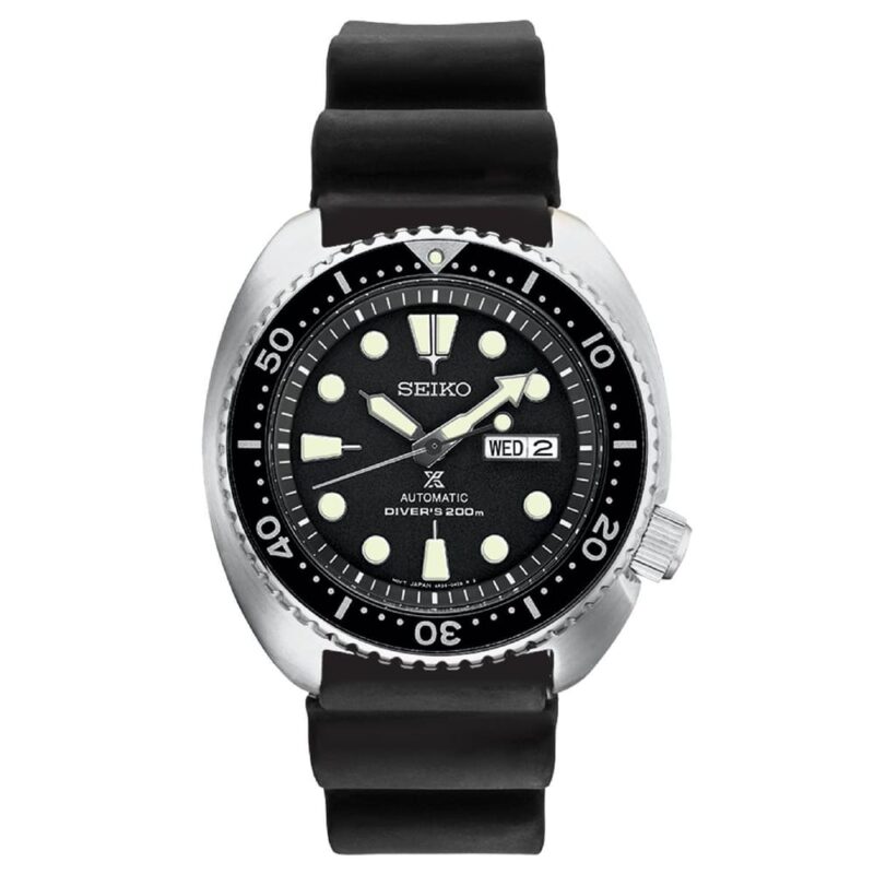 Seiko Prospex SRPE93 Automatic Men's Divers Watch with Black Leather Strap