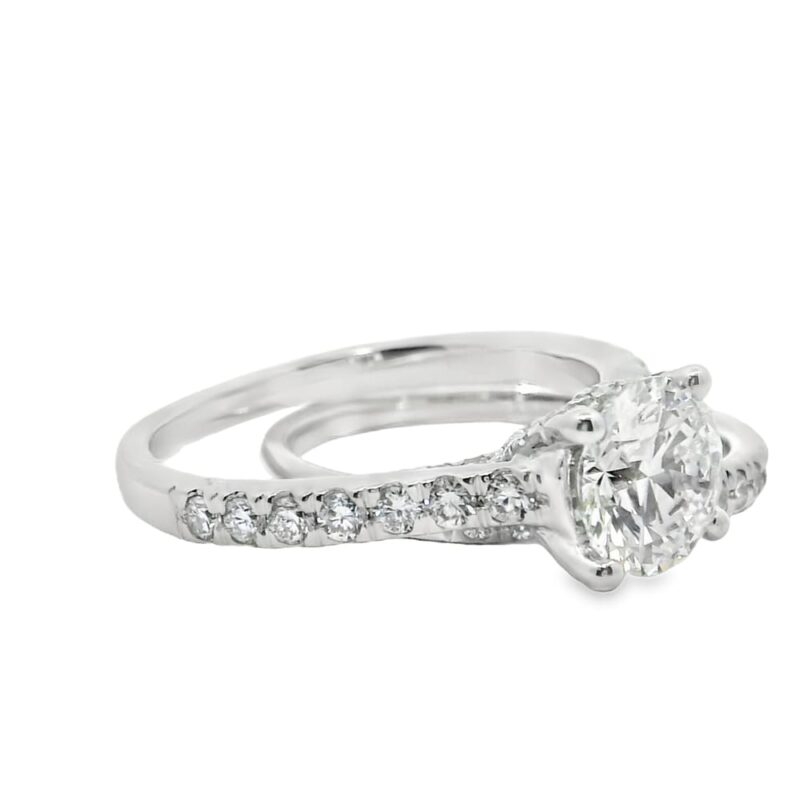 14K 2ct Lab Grown Diamond Engagement Ring Set - Image 3