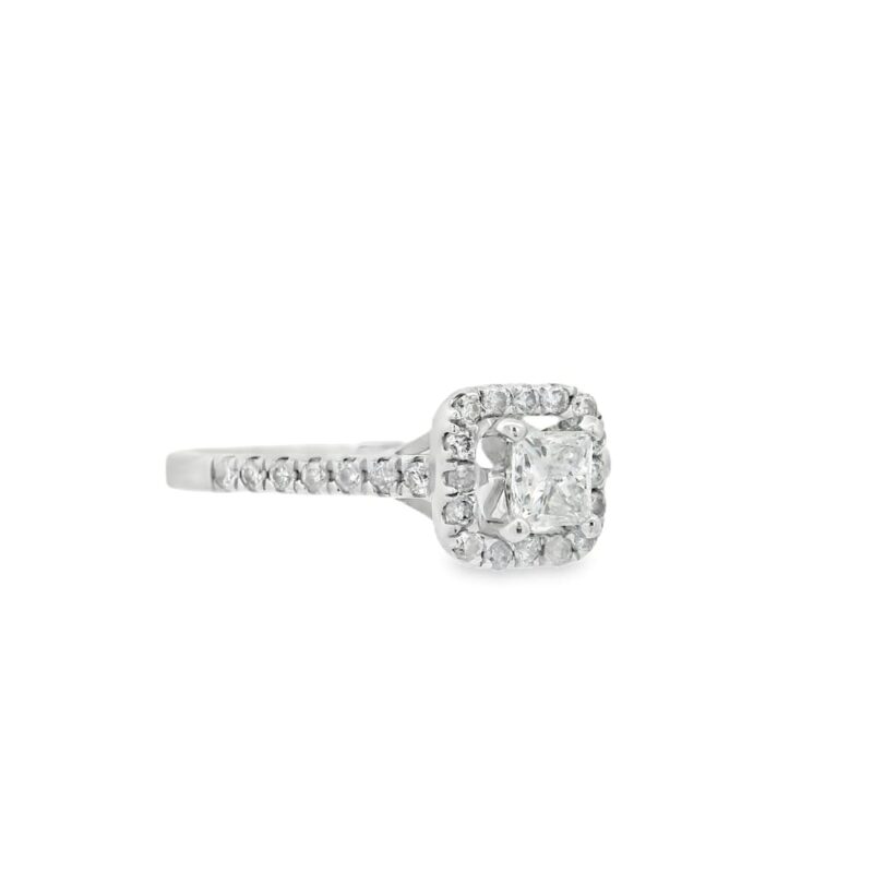 14K White Gold Princess Cut Diamond Engagement Ring - Image 2