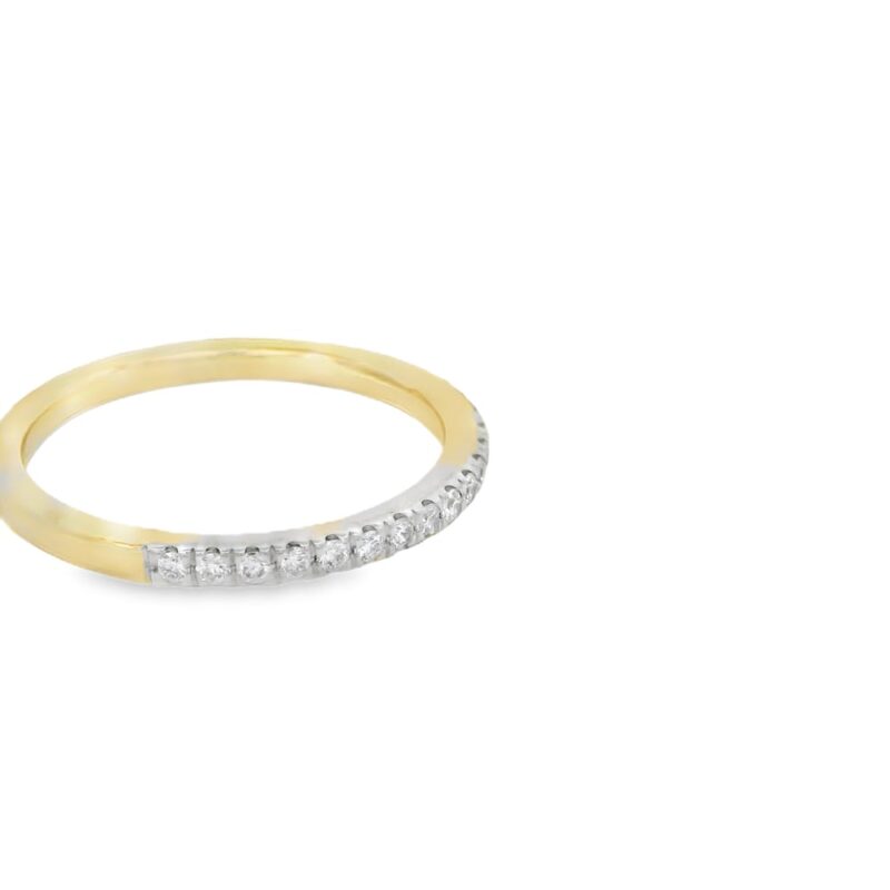 14K Yellow Gold Classic Diamond Ring Set with Lab-Grown Center Stone - Image 5