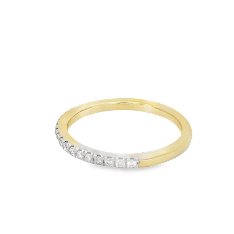 14K Yellow Gold Classic Diamond Ring Set with Lab-Grown Center Stone - Image 7