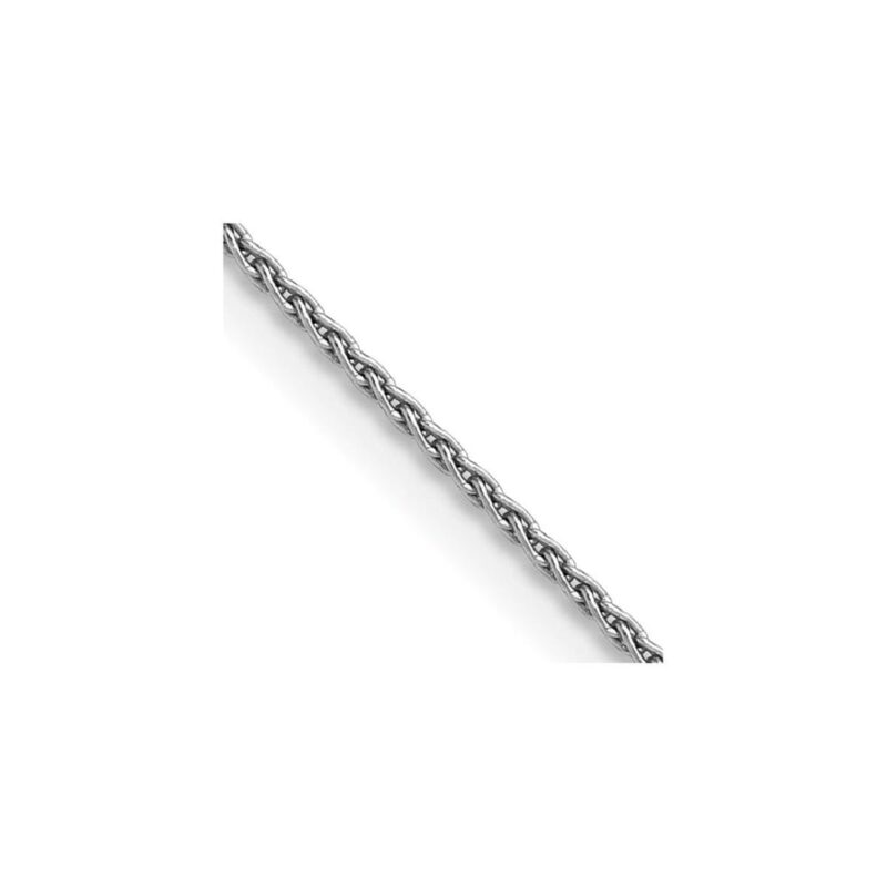 14K White Gold Unisex Classic 18.00 Inch Parisian Wheat Chain - Image 3