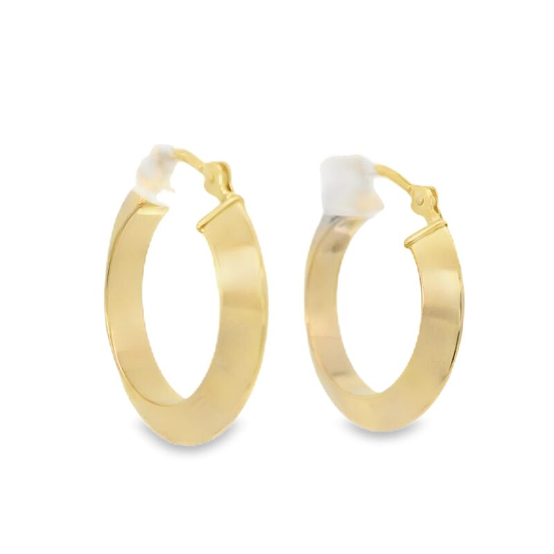 14K Yellow Gold Small Hoop Earrings for Women - 1.08g Weight