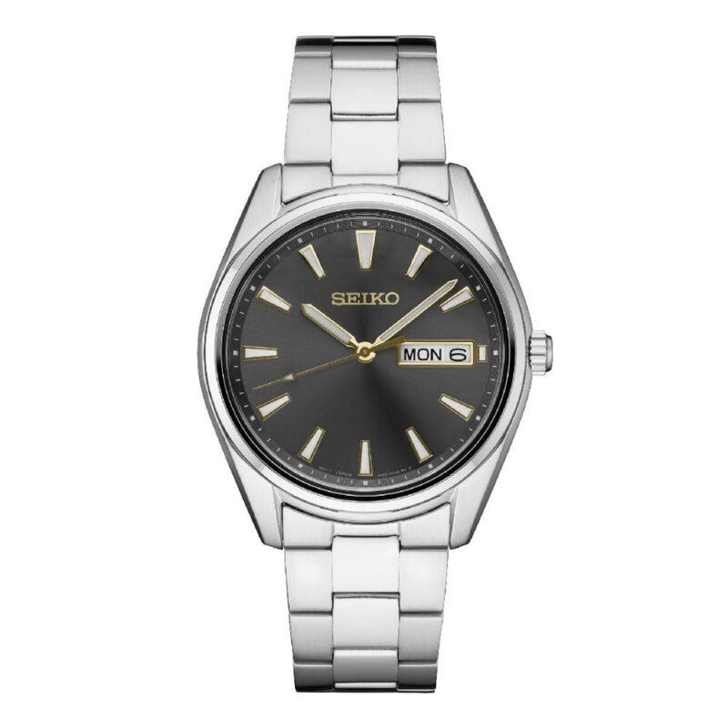 Seiko Essentials SS Quartz Charcoal Dial SUR343