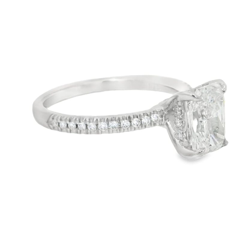 14K Gold Lab-Grown Emerald Engagement Ring with Diamond Accents - Image 3