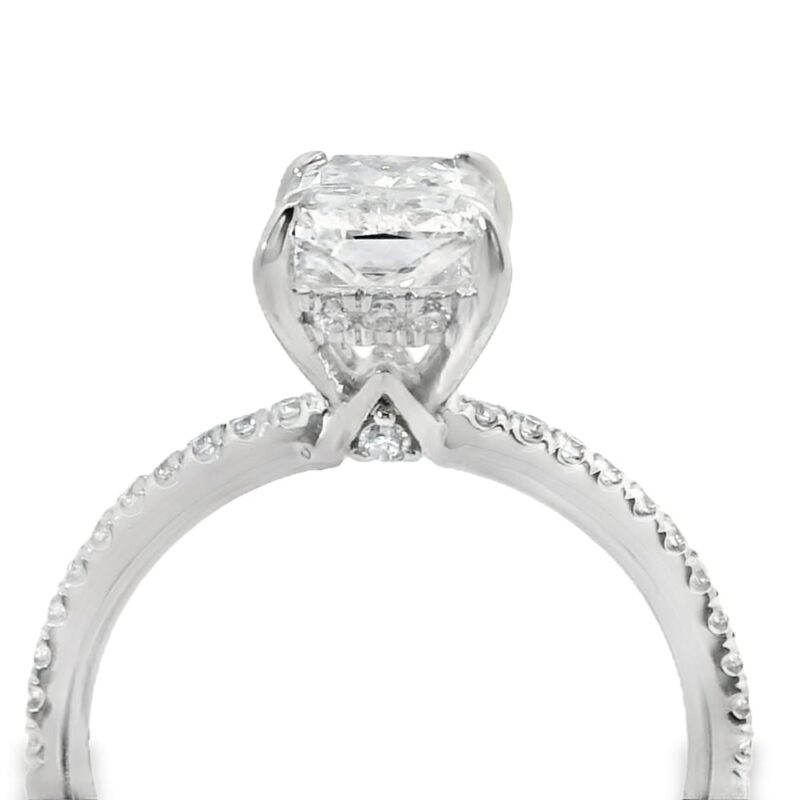 14K Gold Lab-Grown Emerald Engagement Ring with Diamond Accents - Image 4