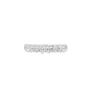 14K White Gold Women's Wedding Band with Lab-Grown Diamonds