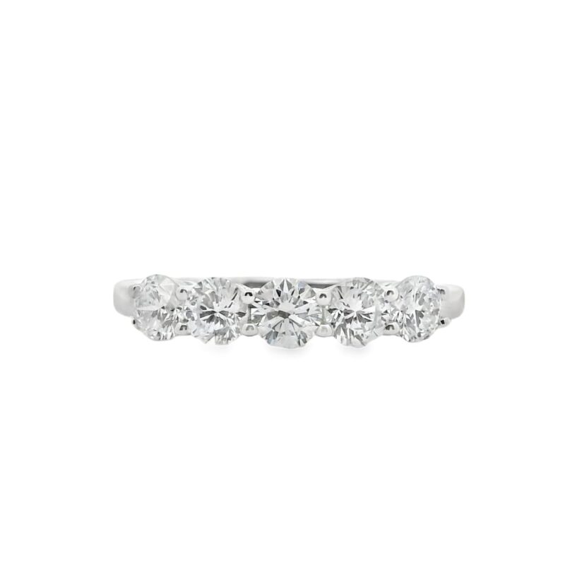14K Gold Women's Diamond Wedding Band with Lab-Grown Stones