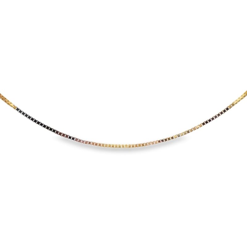 14K YG 1MM Box Chain 16"