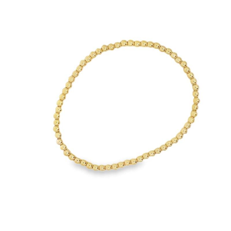 14k gold filled 6.5" 3mm stretch bracelet