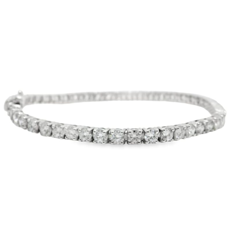 14K White Gold Lab-Grown Diamond Tennis Bracelet - 6ct, 49 Stones, E-F Color, VS1-VS1 Clarity