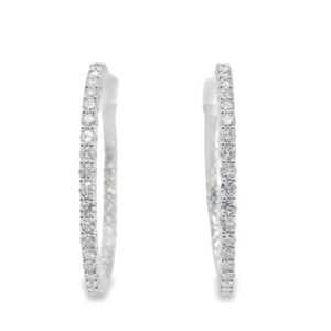 14k, WG, LG 2.00ct, 72 RD Dia, E-F, VS, Hoops, IGI#72J710922412