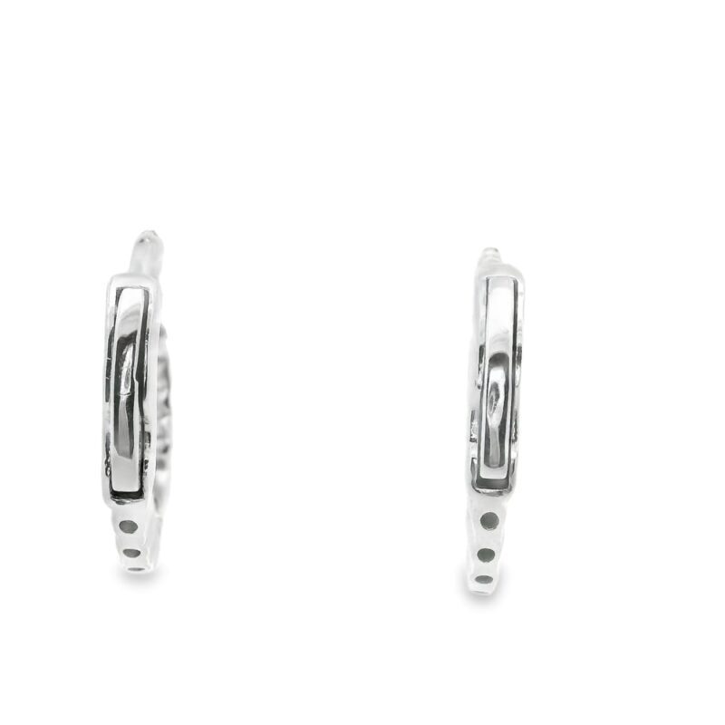14K White Gold Lab-Grown Diamond Earrings with 30 Stones 0.50 ct E-F VS1