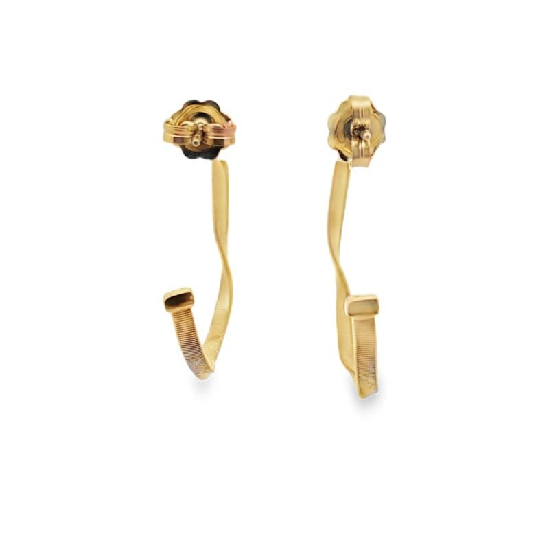 18K Yellow Gold Half Hoop Italian-Made