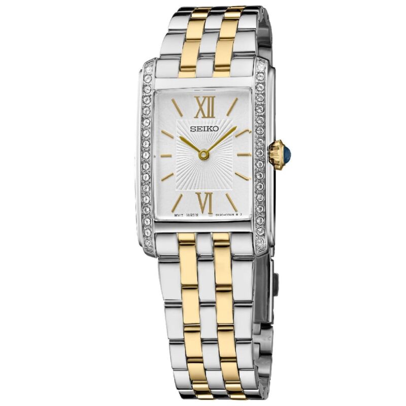Seiko Crystals Two Tone Band Quartz Watch SWR093