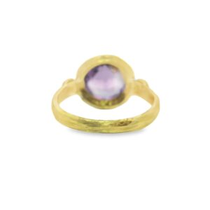 14K Gold Ring with Diamonds and Amethyst