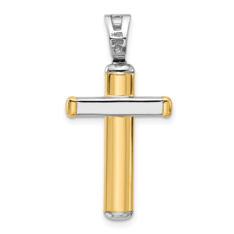 Leslie's 14K Two-Tone Polished Crucifix Pendant