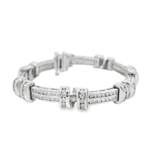 14K White Gold Diamond Bracelet