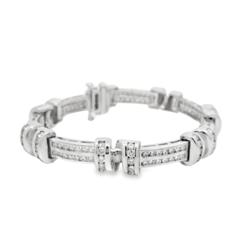 14K White Gold Diamond Bracelet