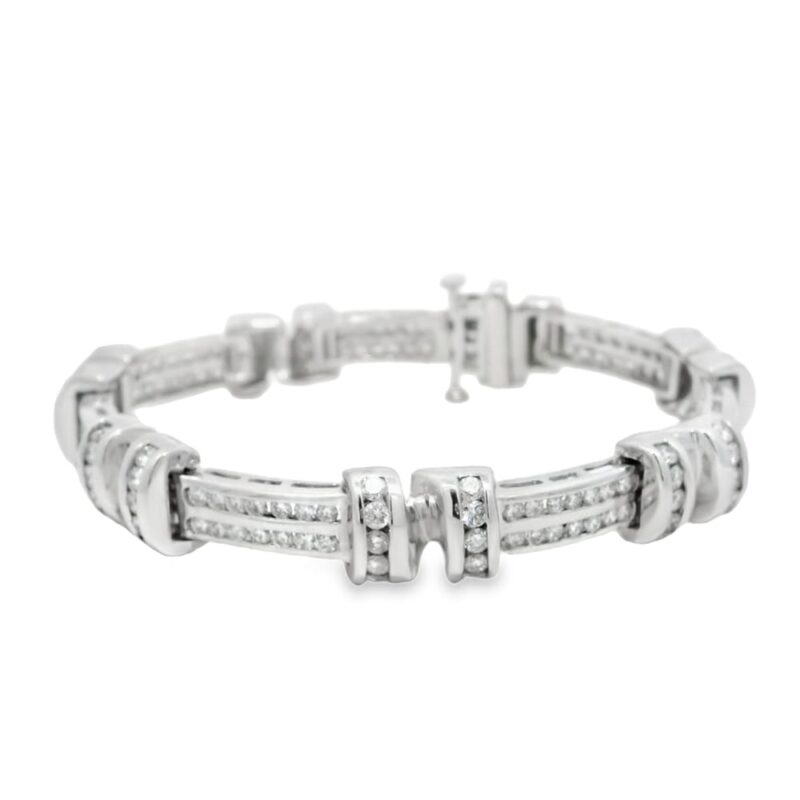 14K White Gold Diamond Bracelet