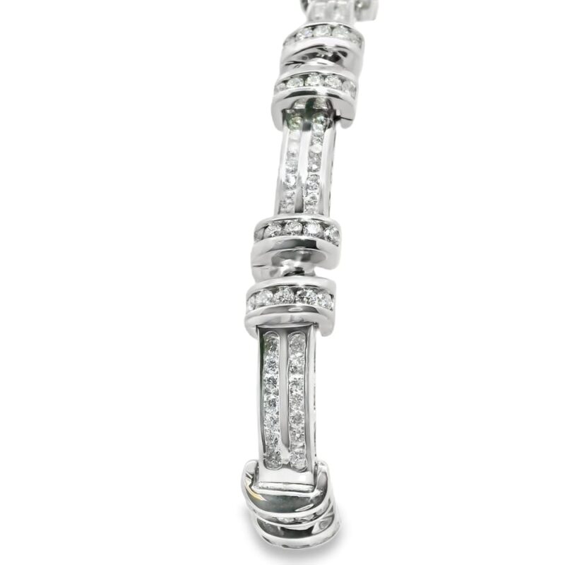 14K White Gold Diamond Bracelet