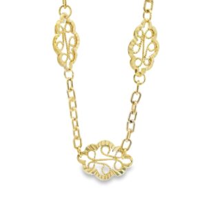 14K Filigree Yellow Gold Women's Bracelet - 7 1/2 Inches