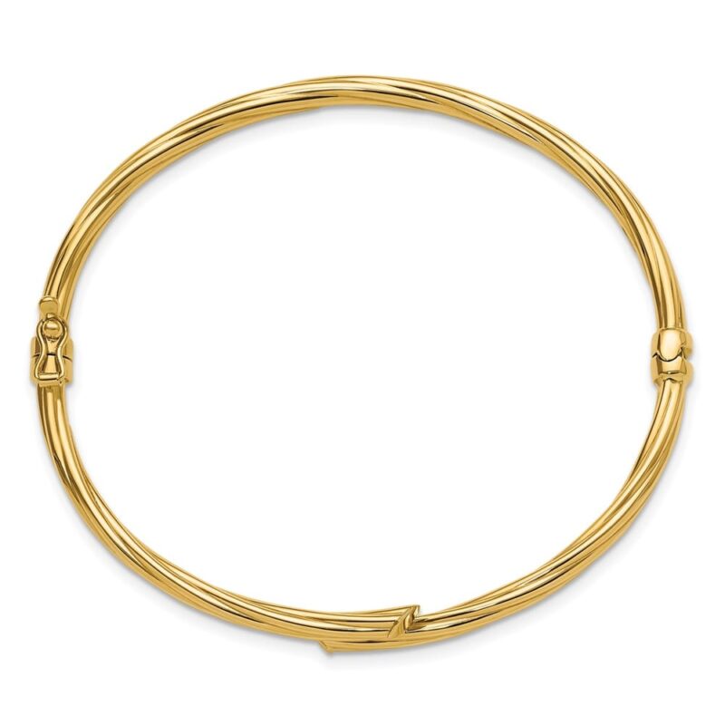Leslie's 10K Yellow Gold Polished Bypass Hinged Bangle