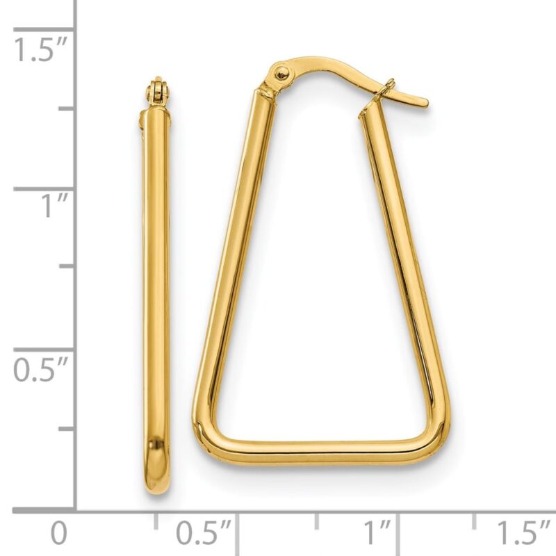 Leslie's 10K Polished Geometric Shape Hoop Earrings