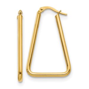 Leslie's 10K Polished Geometric Shape Hoop Earrings