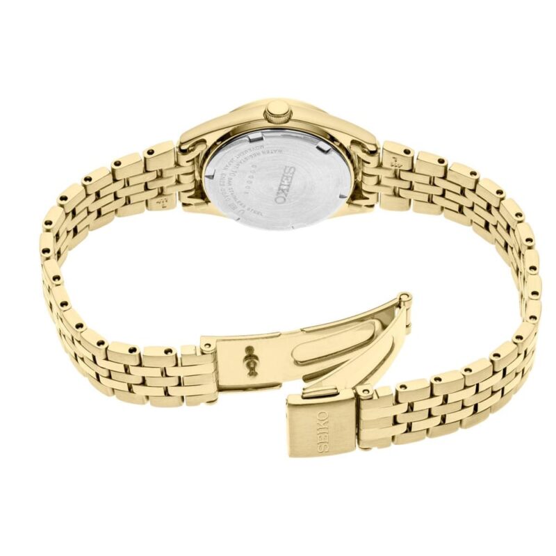 Seiko Lady's Essential SS GP Quartz White Dial
