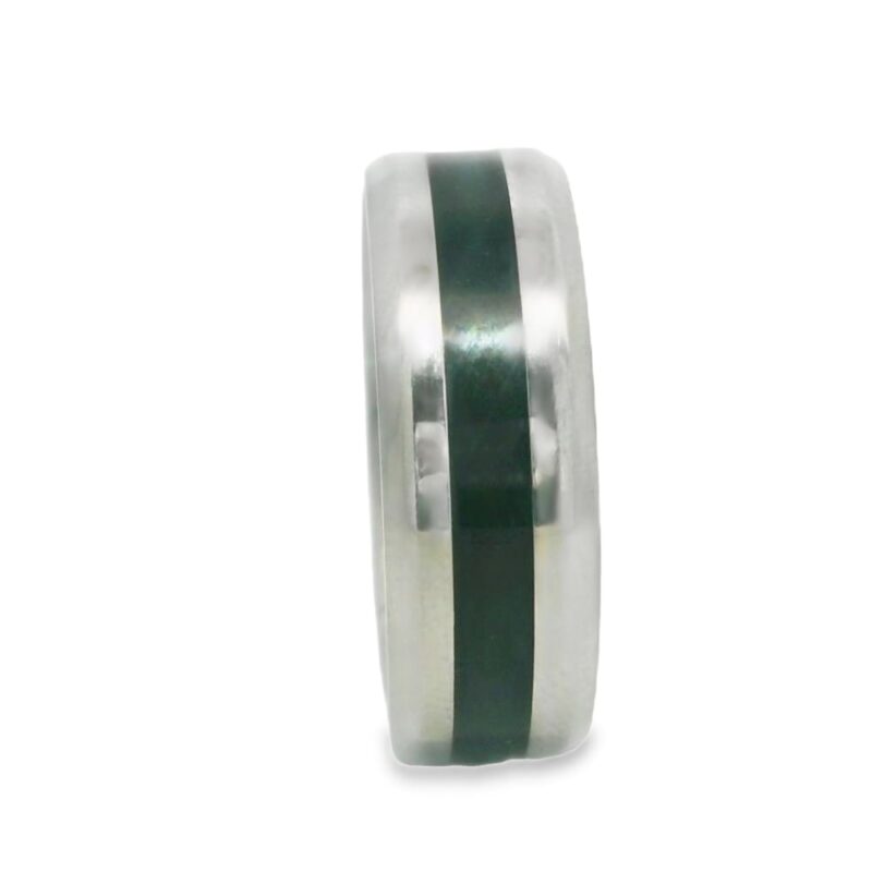 09-00024 Ring Man's Titanium 8mm Black Enameled Polished Wedding Band