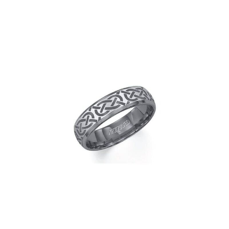 03-00019 Ring Man's Tungsten Grecian Wedding Band