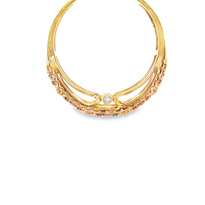 18K Yellow Gold Flower and Diamond Ring