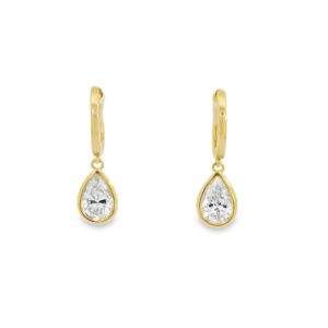 14K Pear Shape Lab Grown Diamond Earrings 10mm